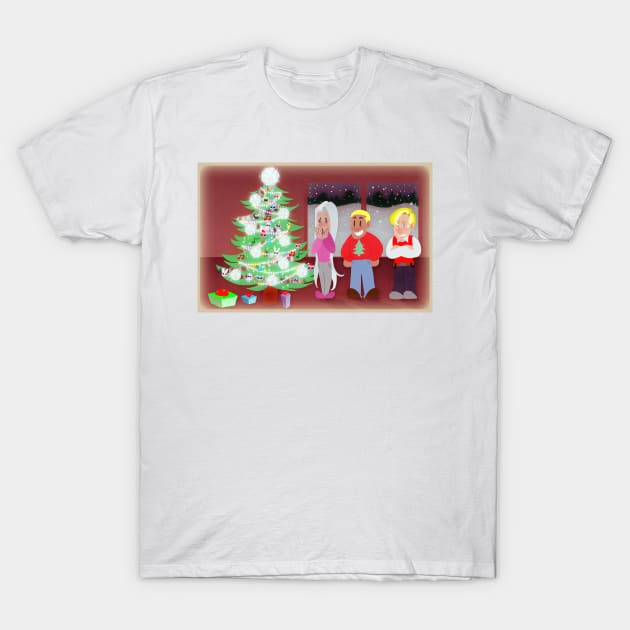 Punch-Out Christmas T-Shirt by saradaboru